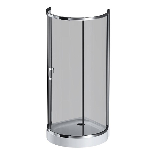 Душевое ограждение 95x95 AM.PM Like W83G-333-095CG , стекло тонированное, профиль хром : фотография 1