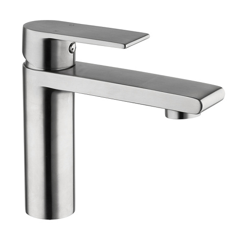 Смеситель для умывальника 35к G1099-20 GAPPO нерж. сталь, литой, САТИН: фотография 1