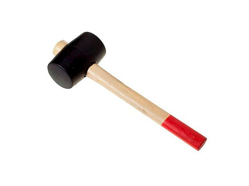 Киянка, черная резина, деревянная ручка 450г, РемоКолор: фотография 1