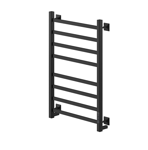 Полотенцесушитель Mixline Triumph 80х50 таймер, 415 Вт, 8 перекладин прямоугольник, электрический, черный: фотография 1