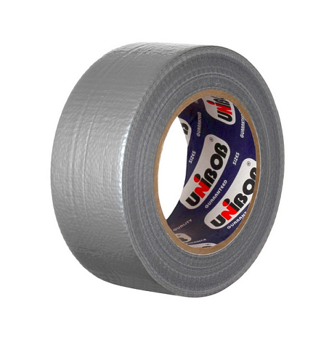 Скотч армированный 48мм х 25м, серебряный Unibob: фотография 1