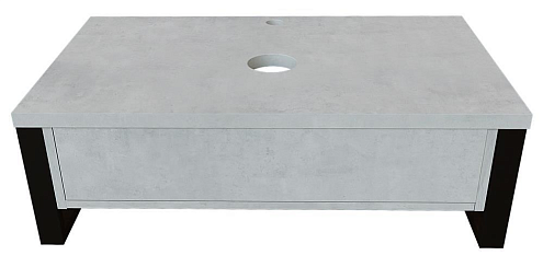 Тумба GRUNGE LOFT 90П 1ящик Бетон светлый: фотография 1