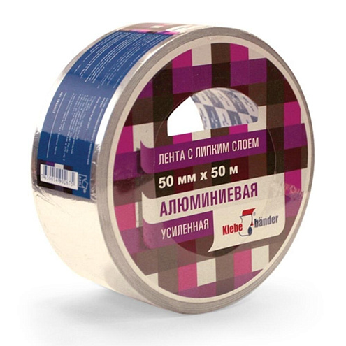 Лента алюминиевая 50мм х 50м, 50мкм Klebebander: фотография 1