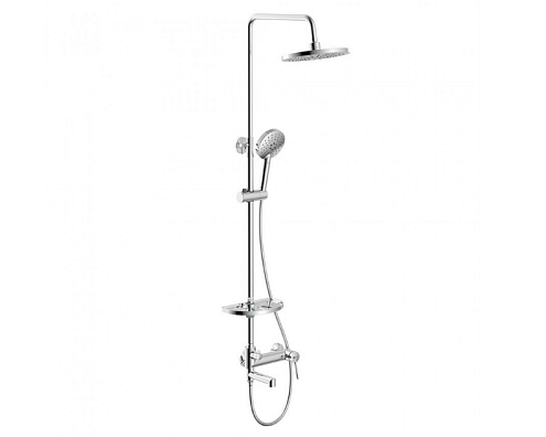 Смеситель Lemark "Минима" LM3862C для ванны с верхней душевой лейкой "Тропический дождь" с поворотным изливом хром: фотография 1