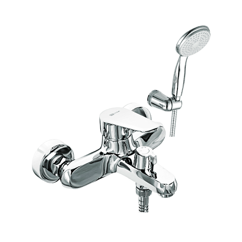 Смеситель Lemark "Поинт" LM0314C для ванны с коротким изливом дивертор с керамическими пластинами хром: фотография 1