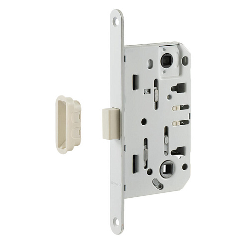 Замок магнитный М 13М-96 мм под фиксатор с ответной планкой белый: фотография 1