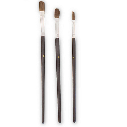 Набор кистей корректирующих, 3шт, 4/6/8, волос пони, ColorExpert: фотография 1