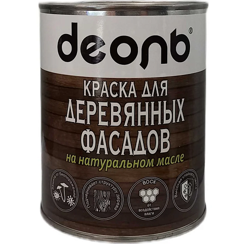 Краска для деревянных фасадов на натуральном масле ДЕОЛЬ, Нефрит, 0,75л : фотография 1