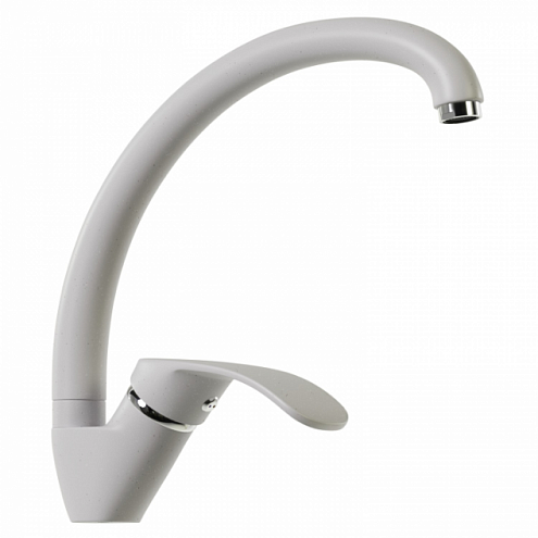 Смеситель для кухни 35к MIXLINE ML-GS02 (331) белый высок. излив: фотография 1