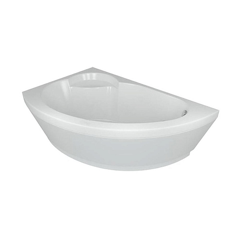 Акриловая асимметричная ванна Aquatek Аякс-2 170х110 без фронтального экрана, без гидромассажа, сборно-разборный сварной каркас, левая: фотография 1