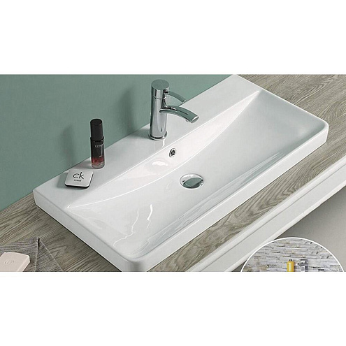 Раковина керамическая 810х392х140, модель 9595: фотография 1