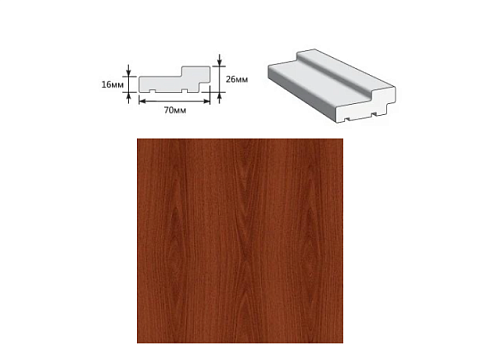 Коробка Л Л-11 Итальянский орех МДФ 2070х70х26 : фотография 1