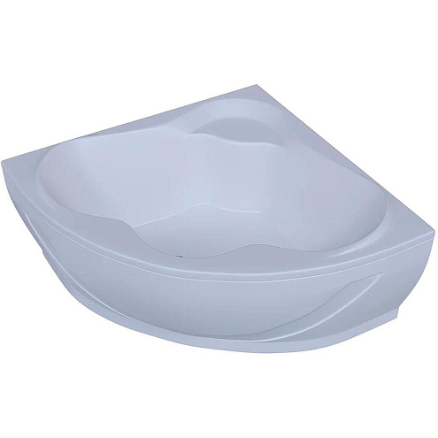 Акриловая угловая ванна Aquatek Галатея 135х135 с фронтальным экраном, без гидромассажа, сборно-разборный цельносварной металлический каркас: фотография 1