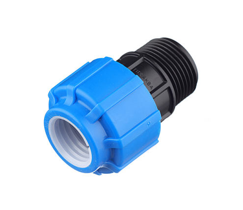 Муфта ПЭ 25х1" наружная резьба  обжимная ТПК-Аква: фотография 1