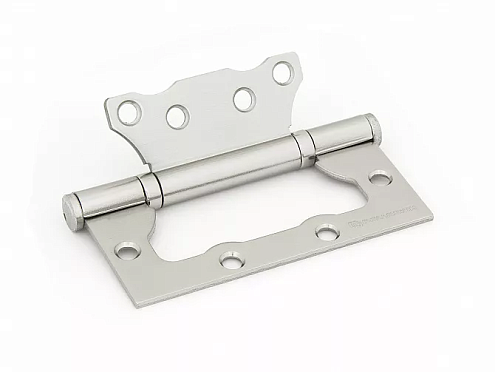 PALLADIUM Петля накладная "бабочка" 2BB-100 SN матовый никель, блистер: фотография 1