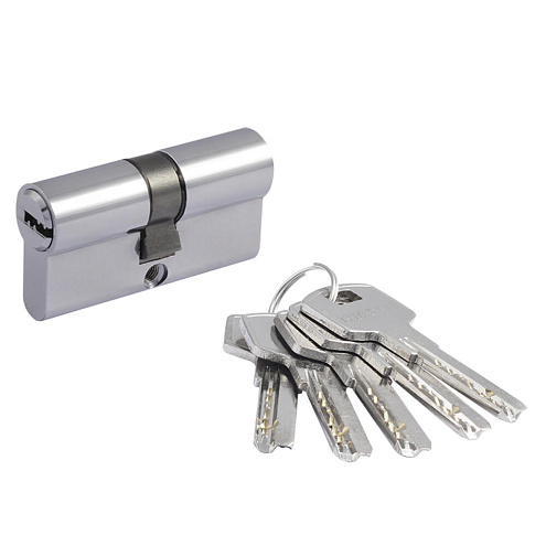 Цилиндрический механизм STD Z ЛП-60 (30-30) хром ключ-ключ: фотография 1
