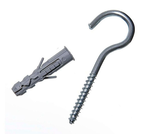 Крюк-полукольцо с дюбелем 12мм : фотография 1