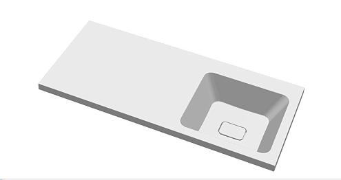 Раковина мебельная Kamilla 120 правая с кронштейнами: фотография 1