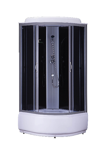 Душевая кабина CS-6690 G, 90х90х215, серая, стекло 4мм, высокий поддон 40см : фотография 1