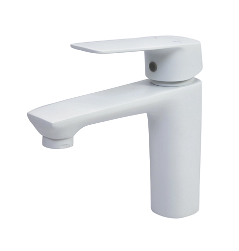 Смеситель для раковины 40K Mixline ML15-04W без отверстия без подводки белый : фотография 1