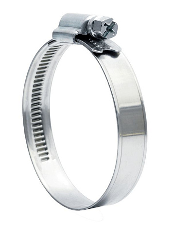 Хомут червячный 10-16 оцинкованный: фотография 1
