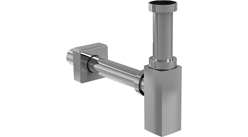 Сифон 1 1/4" без выпуска металл Alcaplast A-401: фотография 1