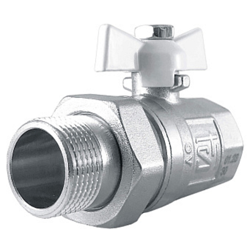 Кран шаровой прямой с американкой бабочка 3/4" STI: фотография 1