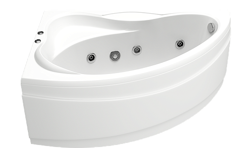 Ванна BAS Вектра с гидромассажным оборудованием Flat левая: фотография 1