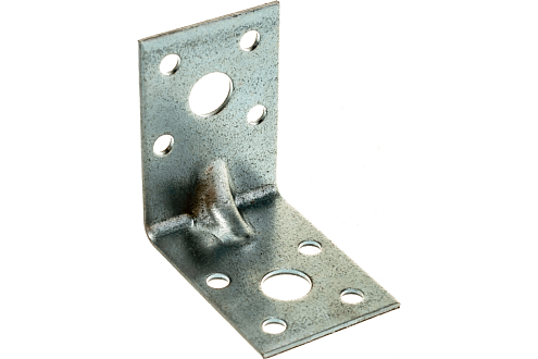 Уголок крепежный усиленный цинк 50х50х35х2мм: фотография 1