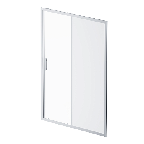 Душевая перегородка с дверью 140x195 AM.PM Gem W90G-140-1-195MM матовое стекло, профиль хром: фотография 1