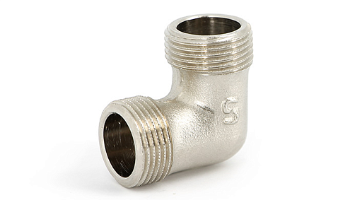 Уголок никелированный 1/2" НН Uni-Fitt: фотография 1