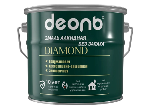 Алкидная эмаль Деоль Diamond без запаха БАЗА А 2,7л: фотография 1