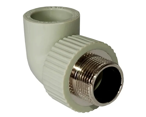 Угол с переходом на металл наружная резьба 20x1/2" TR-TB серый Tebo : фотография 1