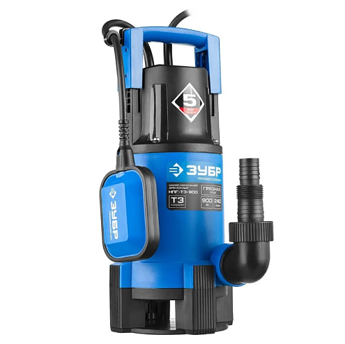 Насос дренажный ЗУБР НПГ-Т3-900,  для грязной воды, 900 Вт: фотография 1