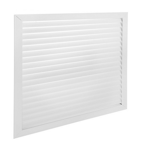 Решетка радиаторная ПВХ белая 600х600: фотография 1