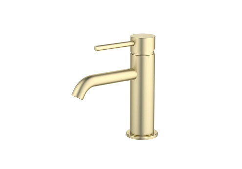 Смеситель для раковины 89 без донного клапана Aquatek золото шлифованное AQ1310BG Европа: фотография 1