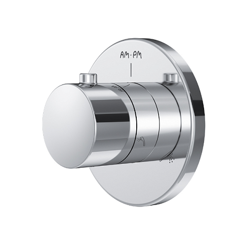 F0800100 Переключатель на три положения, монтируемый в стену, хром, шт.: фотография 1