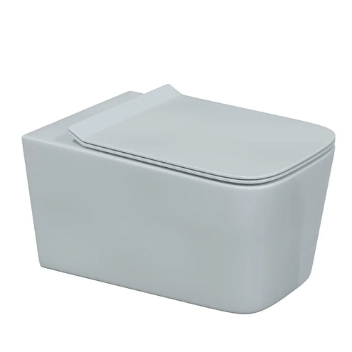 Унитаз подвесной  BERGES FLOE Rimless 55 см, сиденье дюропласт Floe Slim SO микролифт: фотография 1